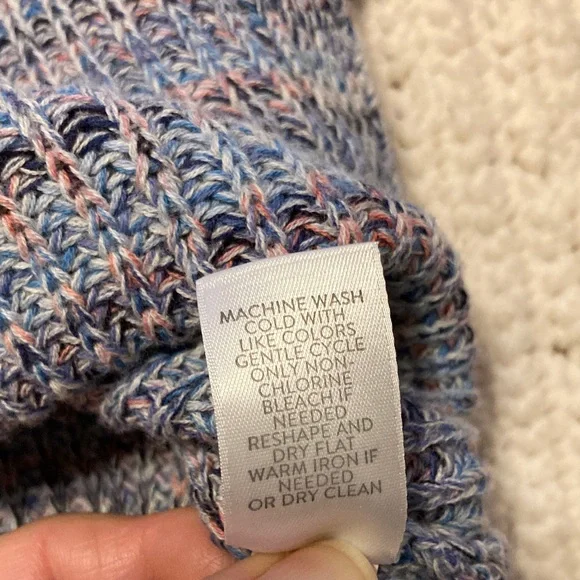 J. Jill Soft Blue Cotton V-Neck Sweater - Picture 9 of 9